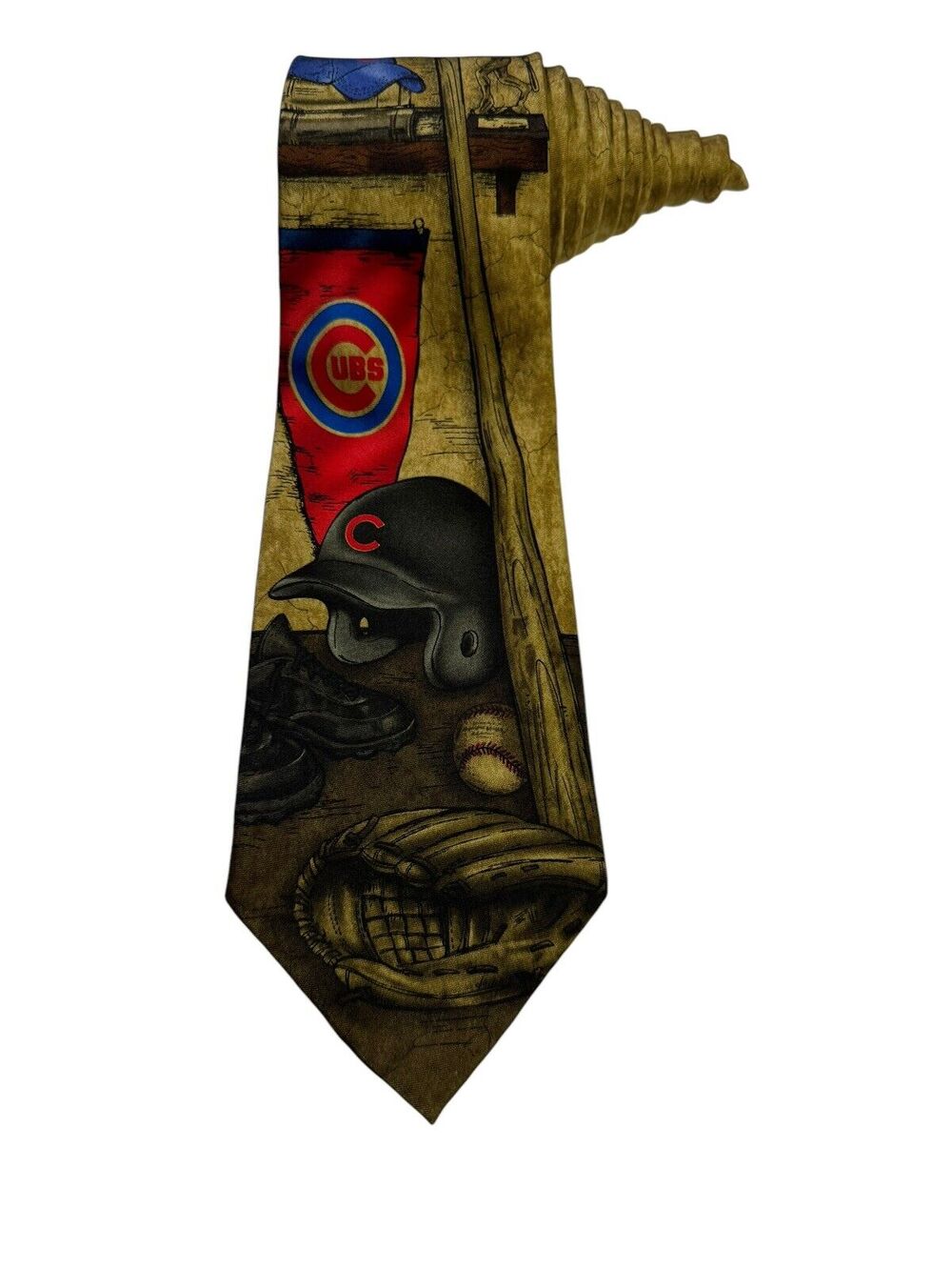 Eagle Wings MLB Chicago Cubs Baseball Pendant Helment Novelty Necktie Vintage